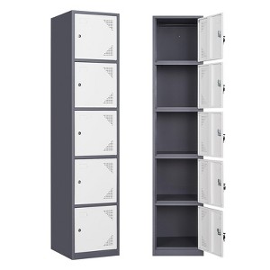 Mlezan 71" Metal Locker: Steel Storage for Bedroom, Gym, School, Office, or Garage.Ideal for Employee or Personal Use. - 1 of 4