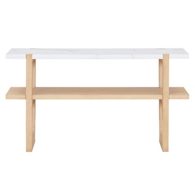 NicBex 54"Console Table with Open Storage Shelf Narrow Long Entryway Table with for Entryway,Hallway,Living Room