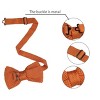 INSPIRE CHIC Men's Pre-Tied Adjustable Strap Solid Color Knitted Bow Ties - 4 of 4