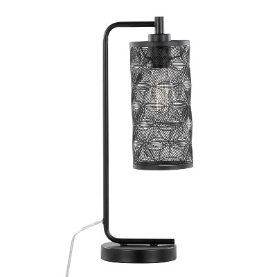 Arc Matte Black Metal Task Lamp Set of 2