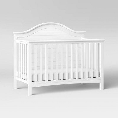 White Pine 4-in-1 Convertible Crib with Shiplap Headboard