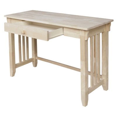 Classic Mission-Style Solid Wood Desk with Drawer in Brown