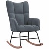 vidaXL Rocking Chair Accent Side Chair Padded Seat for Living Room Velvet - 3 of 4