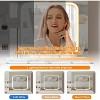 Vanity Desk with Sliding Mirror and Lights, Makeup Vanity Set with Drawers, Stool, Open Shelves, 3 Color Lighting Modes, Brightness Adjustable - 2 of 4