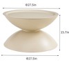 Modern Coffee Table End Table, Pedestal Center Tea Side Table, Accent Table for Small Spaces, Living Room Drink Martini Table, for Home Decor - 2 of 4