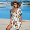 Women's Tropical Plunging Dolman Sleeve Cover-Up Mini Dress - Cupshe - image 3 of 4