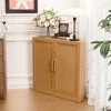 Dovelina Corner Cabinet Multifunctional Storage Sideboard with Interior Adjustable Shelves for Living Room - 2 of 4