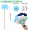 Unique Bargains Artificial Chrysanthemum Ball Flowers Real Touch 11 Inch 12 Pcs - 3 of 4