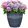 Classic Home and Garden Indoor/Outdoor Round Corinthian Resin Flower Pot Planter - 2 of 4