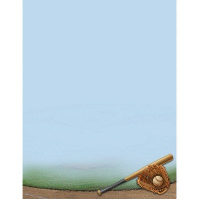 80ct Baseball Letterhead Blue