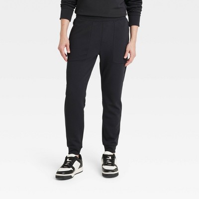 Women's Flex Woven Mid-Rise Cargo Joggers - All In Motion™ Black M