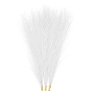 Unique Bargains Dried Plants Artificial Durable Small Fluffy Pampas Grass 7 Branches for Home, Office, Party 17.7 Inch - 1 of 4