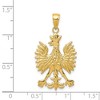 Black Bow Jewelry 14k Yellow Gold Polish Eagle Pendant - 4 of 4