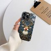 BONGEEK Case Compatible with iPhone 15ProMax,Scratch Resistant Hybrid 2-Layer Hard Shell Bright Phone Case,Christmas Snowflake Reindeer Lovely - 2 of 4