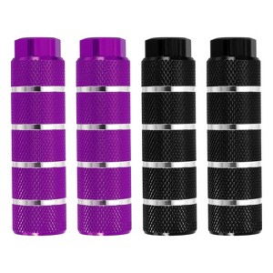 Unique Bargains Aluminum Alloy Anti-Skid BMX Mountain Dirt Cycling Fit 3/8 Inch Axles Rear Stunt Bike Pegs 4 Pcs - 1 of 3