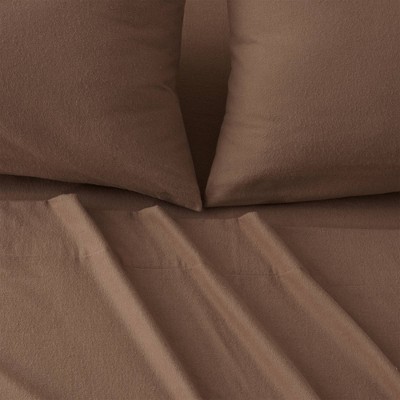 100% Cotton Solid Color Flannel Sheet Set - Isla Jade