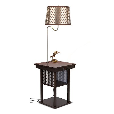 end table with built in lamp and usb
