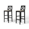 CAVINAS Bar Stools Set of 2, Upholstered Counter Height Bar Stool Chair with Footrest and Metal Legs for Pub, Living Room, Dining Room - 2 of 4