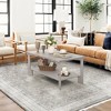 Arceso Wood Coffee Table, 39 Inch Rectangle Coffee Table Rustic Coffee Table, Center Table with 2-Tier Storage Shelf for Living Room - 4 of 4