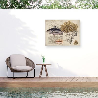 "Sea Life Journal Iii" Outdoor Canvas