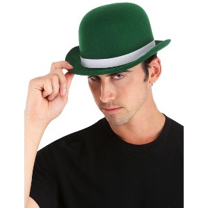 HalloweenCostumes.com    Adult's Green Derby Hat, White/Green - 1 of 4