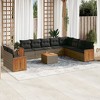 vidaXL Garden Sofa Set Grey - 2 of 4