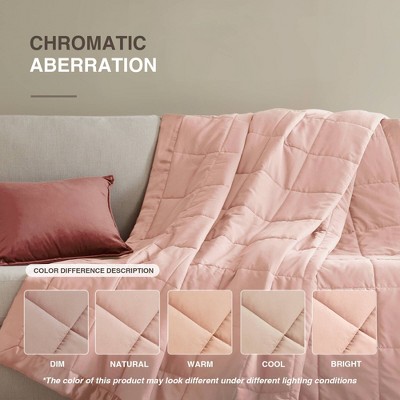 Twin Pink Down Alternative Blanket with Satin Trim