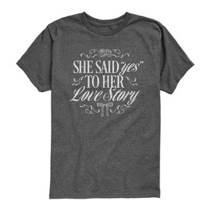 Boys' - Instant Message - Yes To Her Love Story Short Sleeve Graphic T-Shirt - 1 of 4