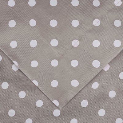 Light Grey Polka Dot Cotton Blend King/California King Duvet Cover Set