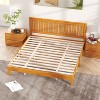 BestMassage Wood Platform Bed Frame Solid Wood Foundation with Headboard No Box Spring Needed - 2 of 4