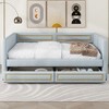 NicBex Twin/Full Size Upholstery Daybed with 2 Drawers for Bedroom,Living Room,Apartment,Blue - 2 of 4