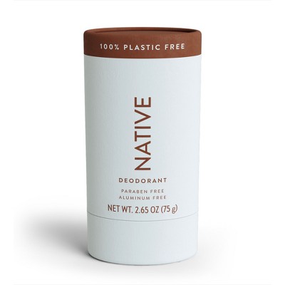 Native Plastic Free Deodorant  for Women & Men - Coconut & Vanilla - Aluminum Free - 2.65oz