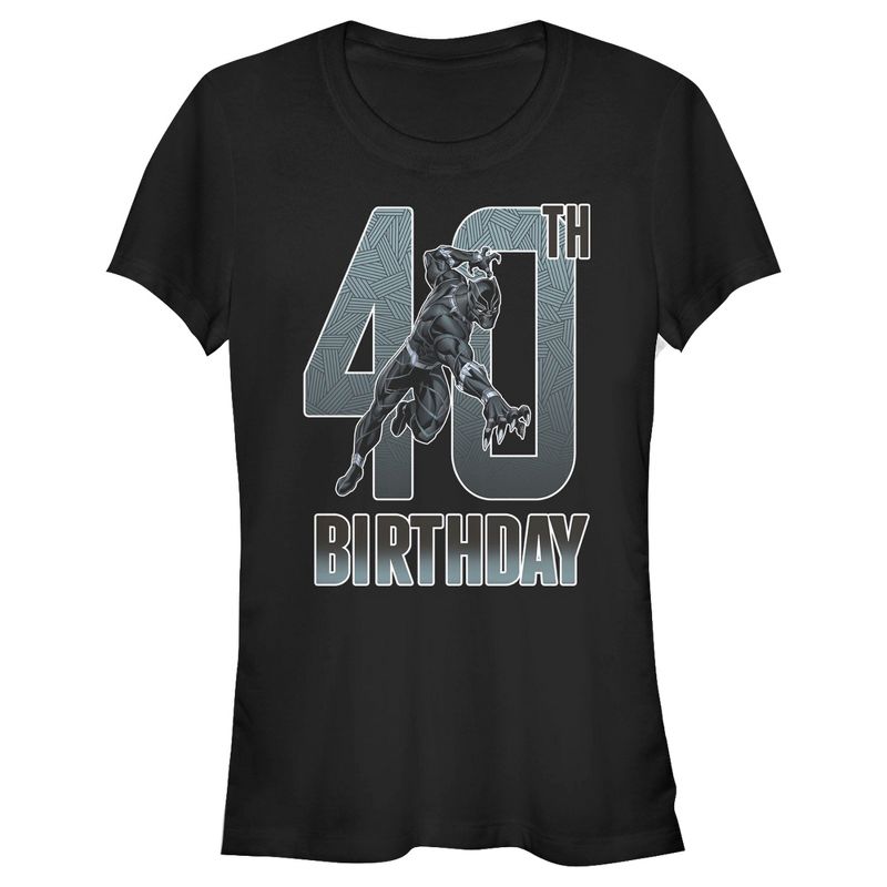 Junior's Marvel Black Panther 40th Birthday T-Shirt, 1 of 5