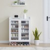 Garvee Shoe Storage Cabinet for Entryway, 5-Tier Shoe Rack Storage Organizer with Glass Doors & Adjustable Shelves for Closet, Hallway, Living Room - 3 of 4