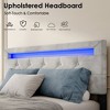 Lyngins Full Size Bed Frame with Headboard, Velvet Upholstered Platform Storage Bed Frame with 4 Drawers and LED Light, No Box Spring Needed - 4 of 4