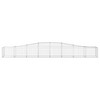 vidaXL Galvanized Iron Arched Gabion Basket, Decorative and Sound-Insulating Garden Barrier with Durable Construction and Wide Application, Silver - 3 of 4