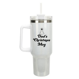 100 North Dad's Christmas Mug Love Tree Wrap-Around 40 Oz. Stainless Steel Water Bottle Coffee Mug, Spill & Leak Resistant, Travel Tumbler with - 1 of 4
