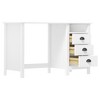 Desk White Solid pine wood 47.2x19.7x29.1 in Desk Rectangular - 3 of 4