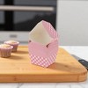 Unique Bargains Cupcake Liners Large Square Cup Checkered Pattern Machine Compatible Disposable Laminated Paper 2.36"x2.36"x1.97" 50 Pcs - 2 of 4