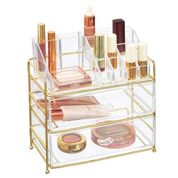 mDesign Plastic Divided Cosmetic Storage Organizer, 16 Sections