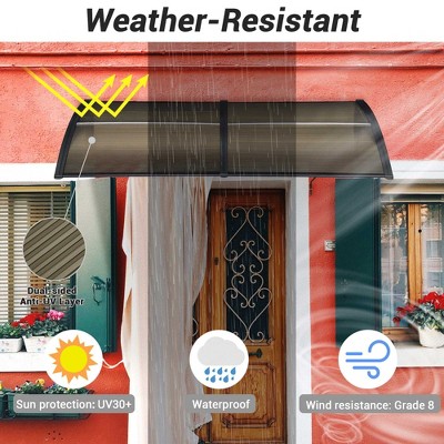 Yescom 38" x 78" Brown Polycarbonate Window and Door Awning