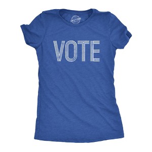 Womens Vote T Shirt Election USA America Graphic Novelty Tee - Crazy Dog Women's T Shirt - 1 of 4