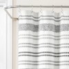 72"x72" Modern Tufted Striped Woven Yarn Dyed Eco Friendly Recycled Cotton Shower Curtain Gray - Lush Décor: Bathroom Accent - 2 of 4