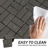 Wood Plastic Composite Deck Tiles Set of 20pcs, Composite Decking Resist Rust，DIY Interlocking Decking Tiles, Floor Tile,Durable, 12x12in Dark Grey - 4 of 4