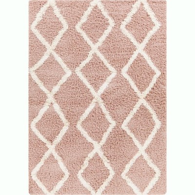 Mark & Day Bogazi 7'10"x10'3" Rectangle Woven Indoor Area Rugs Peach: Geometric, Stain-Resistant, Modern Bohemian Decor