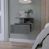 GlasFlength Nightstands Modern Nightstand Bedroom Nightstand Elegant Bedside Table with Drawer for Living Room, Gray, 14.01"*13.2"*11.61" - 3 of 4