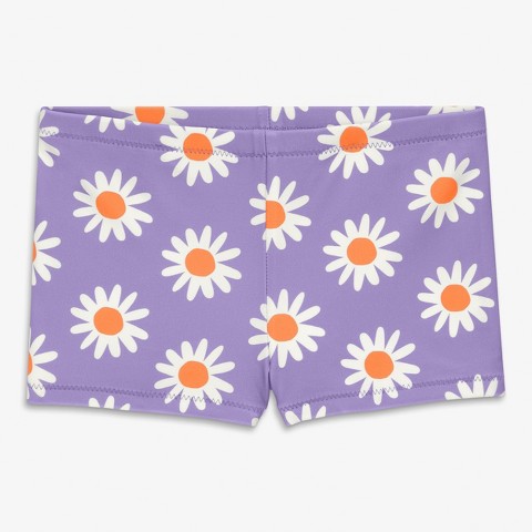 Primary Kids Swim Shortie In Daisies In Iris Blooms Size 8-9
