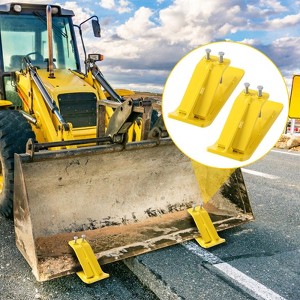 2 Pack Heavy Duty Steel Tractor Bucket Protector Set – Double Lock Nuts & Bolts – Ideal for Snow, Leaf Removal, Gravel Spreading - 1 of 4