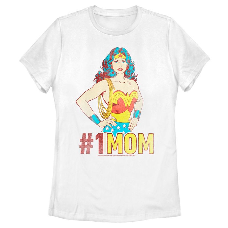 Women's Wonder Woman Number One Mom T-Shirt, 1 of 5