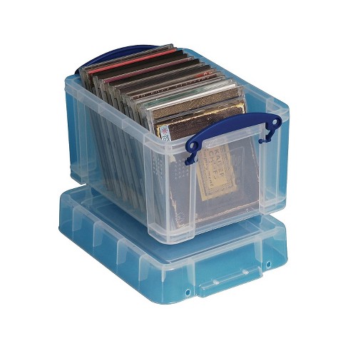 Really Useful Box 17 Liter Snap Lid Storage Bin 17c-pk4cb, Clear